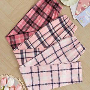 Women's Plaid PEACHY PINK Pajama Bottoms